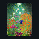 Gustav Klimt Flower Garden Magnet<br><div class="desc">Magnet featuring Gustav Klimt’s oil painting Flower Garden (1906). A beautiful garden of purple,  red,  white,  blue,  and orange flowers. A great gift for fans of Art Nouveau and Austrian art.</div>