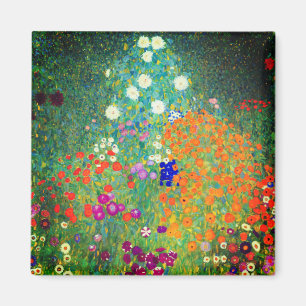 Gustav Klimt Flower Garden Magnet