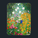 Gustav Klimt Flower Garden Magnet<br><div class="desc">Gustav Klimt Flower Garden magnet. Oil painting on canvas from 1907. Completed during his golden phase, Flower Garden is one of Klimt’s most famous landscape paintings. The summer colours burst forth in this work with a beautiful mix of orange, red, purple, blue, pink and white blossoms. A great gift for...</div>