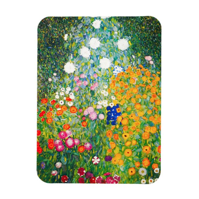 Gustav Klimt Flower Garden Magnet (Vertical)