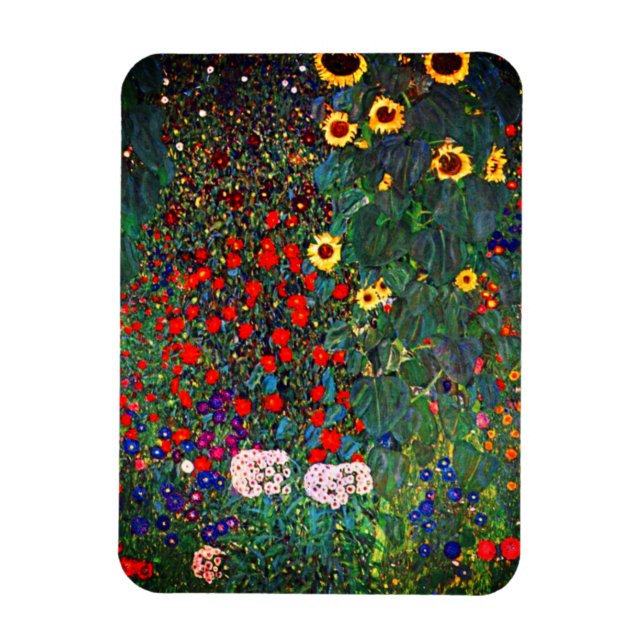 Gustav Klimt Flower Garden Magnet (Vertical)