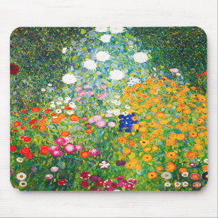 Gustav Klimt Flower Garden Mouse Pad