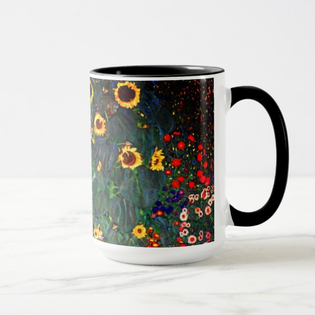 Gustav Klimt Flower Garden Mug (Right)