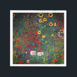 Gustav Klimt Flower Garden Napkin<br><div class="desc">Napkins featuring Gustav Klimt’s oil painting Farm Garden with Sunflowers (1907). A beautiful garden of sunflowers and exquisite blue,  red,  purple,  pink,  and white flowers. A great gift for fans of Art Nouveau and Austrian art.</div>