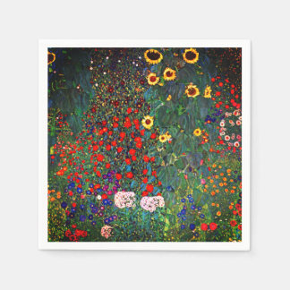 Gustav Klimt Flower Garden Napkin