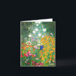 Gustav Klimt Flower Garden Note Card<br><div class="desc">Gustav Klimt Flower Garden note card. Oil painting on canvas from 1907. Completed during his golden phase, Flower Garden is one of Klimt’s most famous landscape paintings. The summer colours burst forth in this work with a beautiful mix of orange, red, purple, blue, pink and white blossoms. A great gift...</div>