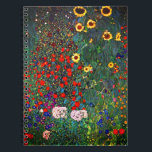Gustav Klimt Flower Garden Notebook<br><div class="desc">Notebook featuring Gustav Klimt’s oil painting Farm Garden with Sunflowers (1907). A beautiful garden of sunflowers and exquisite blue,  red,  purple,  pink,  and white flowers. A great gift for fans of Art Nouveau and Austrian art.</div>