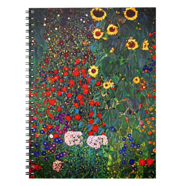 Gustav Klimt Flower Garden Notebook (Front)