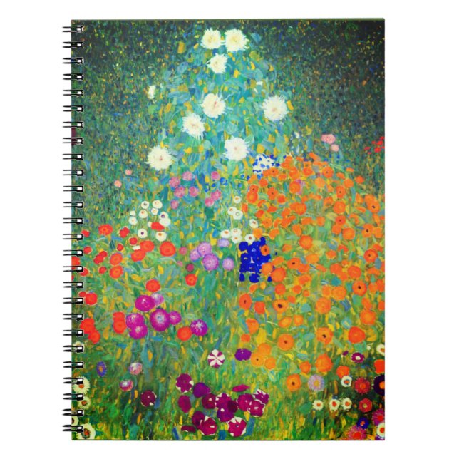 Gustav Klimt Flower Garden Notebook (Front)