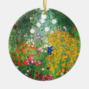 Gustav Klimt Flower Garden Ornament