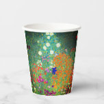 Gustav Klimt Flower Garden Paper Cups<br><div class="desc">Paper Cups featuring Gustav Klimt’s oil painting Flower Garden (1906). A beautiful garden of purple,  red,  white,  blue,  and orange flowers. A great gift for fans of Art Nouveau and Austrian art.</div>