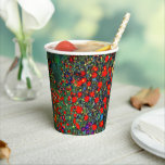 Gustav Klimt Flower Garden Paper Cups<br><div class="desc">Paper Cups featuring Gustav Klimt’s painting Farm Garden with Sunflowers (1907). A beautiful garden of sunflowers and exquisite blue,  red,  purple,  pink,  and white flowers. A great gift for fans of Art Nouveau and Austrian art.</div>
