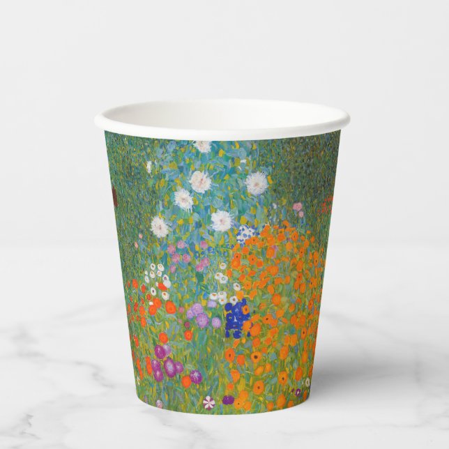 Gustav Klimt - Flower Garden Paper Cups (Front)