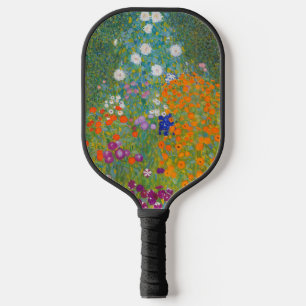 Gustav Klimt - Flower Garden Pickleball Paddle