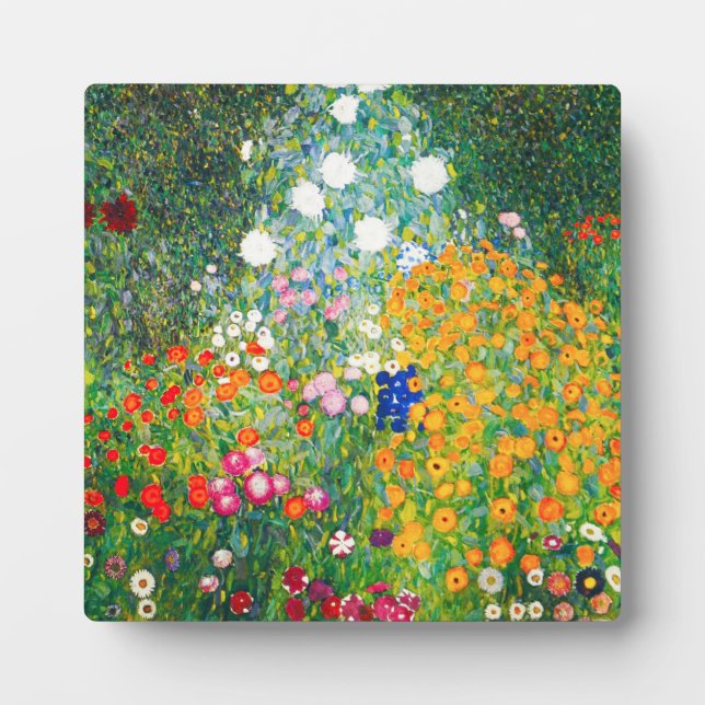 Gustav Klimt Flower Garden Plaque (Front)
