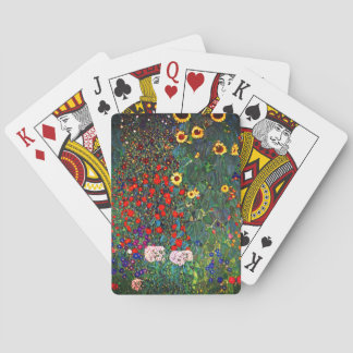 Gustav Klimt Flower Garden Playing Cards