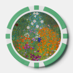 Gustav Klimt - Flower Garden Poker Chips