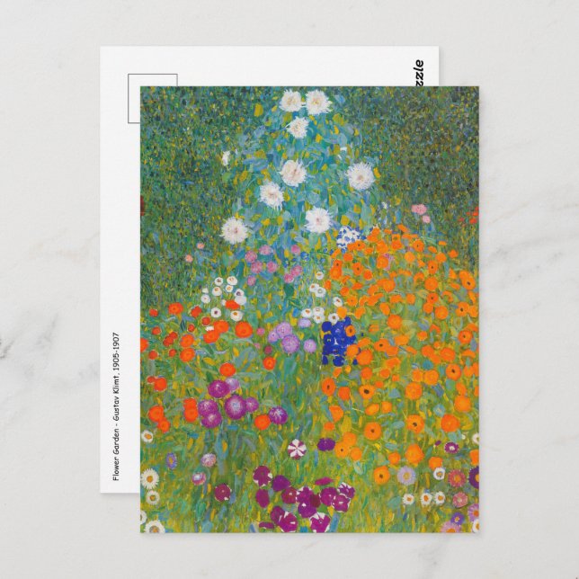 Gustav Klimt - Flower Garden Postcard (Front/Back)