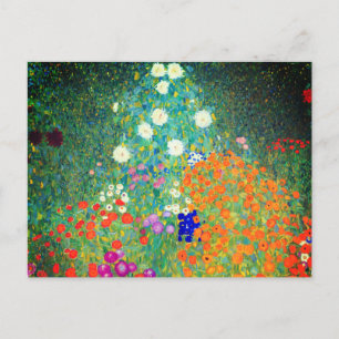 Gustav Klimt Flower Garden Postcard