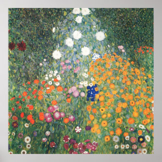 Gustav Klimt - Flower Garden Poster