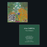 Gustav Klimt - Flower Garden - QR Code Square Business Card<br><div class="desc">Flower Garden - Gustav Klimt in 1905-1907</div>
