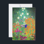 Gustav Klimt Flower Garden RSVP Card<br><div class="desc">Card featuring Gustav Klimt’s oil painting Flower Garden (1906). A beautiful garden of purple,  red,  white,  blue,  and orange flowers. A great gift for fans of Art Nouveau and Austrian art.</div>