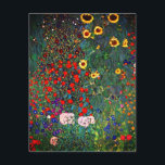 Gustav Klimt Flower Garden Save The Date<br><div class="desc">Card featuring Gustav Klimt’s oil painting Farm Garden with Sunflowers (1907). A beautiful garden of sunflowers and exquisite blue,  red,  purple,  pink,  and white flowers. A great gift for fans of Art Nouveau and Austrian art.</div>