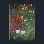 Gustav Klimt Flower Garden Save The Date<br><div class="desc">Card featuring Gustav Klimt’s oil painting Farm Garden with Sunflowers (1907). A beautiful garden of sunflowers and exquisite blue,  red,  purple,  pink,  and white flowers. A great gift for fans of Art Nouveau and Austrian art.</div>