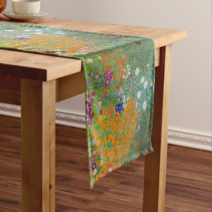 Gustav Klimt - Flower Garden Short Table Runner