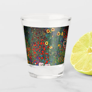 Gustav Klimt Flower Garden Shot Glass