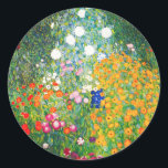 Gustav Klimt Flower Garden Stickers<br><div class="desc">Gustav Klimt Flower Garden stickers. Oil painting on canvas from 1907. Completed during his golden phase, Flower Garden is one of Klimt’s most famous landscape paintings. The summer colours burst forth in this work with a beautiful mix of orange, red, purple, blue, pink and white blossoms. A great gift for...</div>