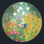 Gustav Klimt Flower Garden Stickers<br><div class="desc">Gustav Klimt Flower Garden stickers. Oil painting on canvas from 1907. Completed during his golden phase, Flower Garden is one of Klimt’s most famous landscape paintings. The summer colours burst forth in this work with a beautiful mix of orange, red, purple, blue, pink and white blossoms. A great gift for...</div>