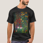 Gustav Klimt Flower Garden T-Shirt<br><div class="desc">T-Shirt featuring Gustav Klimt’s oil painting Farm Garden with Sunflowers (1907). A beautiful garden of sunflowers and exquisite blue,  red,  purple,  pink,  and white flowers. A great gift for fans of Art Nouveau and Austrian art.</div>