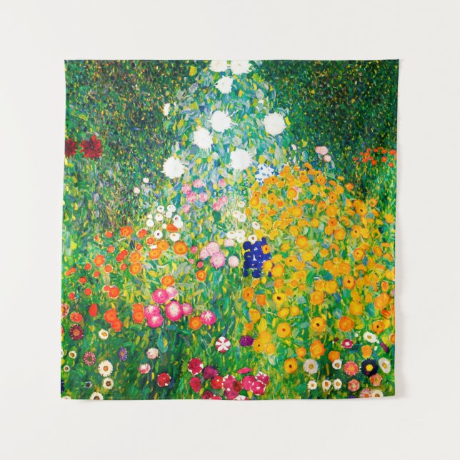 Gustav Klimt "Flower Garden" Tapestry (Front)