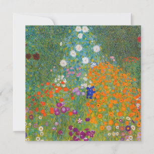 Gustav Klimt - Flower Garden Thank You Card