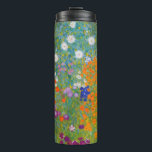 Gustav Klimt - Flower Garden Thermal Tumbler<br><div class="desc">Flower Garden - Gustav Klimt in 1905-1907</div>