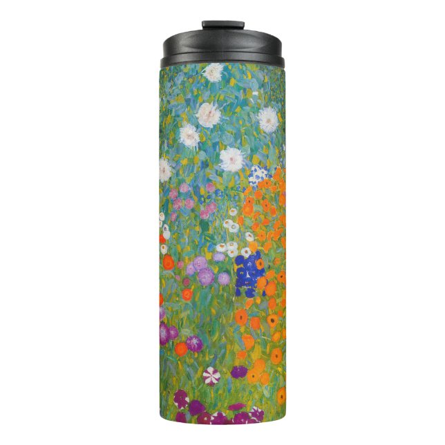 Gustav Klimt - Flower Garden Thermal Tumbler (Front)