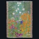 Gustav Klimt - Flower Garden Throw Blanket<br><div class="desc">Flower Garden - Gustav Klimt in 1905-1907</div>