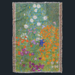 Gustav Klimt - Flower Garden Throw Blanket<br><div class="desc">Flower Garden - Gustav Klimt in 1905-1907</div>