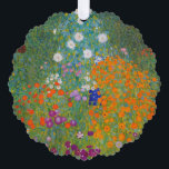 Gustav Klimt - Flower Garden Tree Decoration Card<br><div class="desc">Flower Garden - Gustav Klimt in 1905-1907</div>