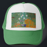 Gustav Klimt - Flower Garden Trucker Hat<br><div class="desc">Flower Garden - Gustav Klimt in 1905-1907</div>