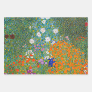 Gustav Klimt - Flower Garden Wrapping Paper Sheet