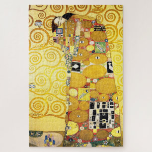 Gustav Klimt Fulfilment Lovers Fine Art Jigsaw Puzzle