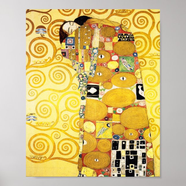 Gustav Klimt Fulfilment Lovers Fine Art Poster (Front)