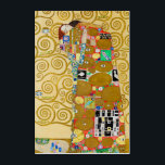 Gustav Klimt Fulfilment Nouveau Couple Acrylic Print<br><div class="desc">Gustav Klimt,  Fulfilment 1910-1911 Art Nouveau Couple with Klimt's signature swirling design and beautiful gold painting.</div>