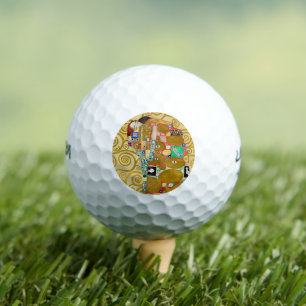 Gustav Klimt Fulfilment Nouveau Couple Golf Balls
