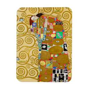 Gustav Klimt Fulfilment Nouveau Couple Magnet