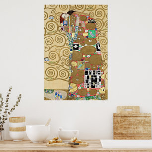 Gustav Klimt Fulfilment Stoclet Frieze Art Poster