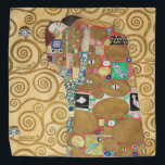 Gustav Klimt - Fulfilment, Stoclet Frieze Bandana<br><div class="desc">The Tree of Life,  Stoclet Frieze,  Fulfilment Lovers - Gustav Klimt,  Cardboard,  1909</div>