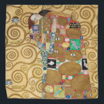 Gustav Klimt - Fulfilment, Stoclet Frieze Bandana<br><div class="desc">The Tree of Life,  Stoclet Frieze,  Fulfilment Lovers - Gustav Klimt,  Cardboard,  1909</div>